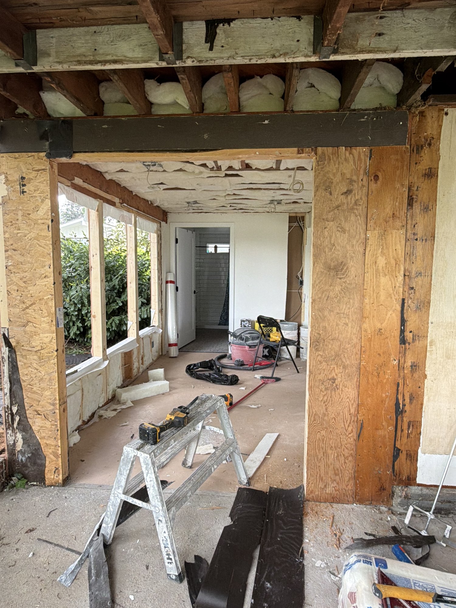Maple Ridge Cottage Remodel — before & construction