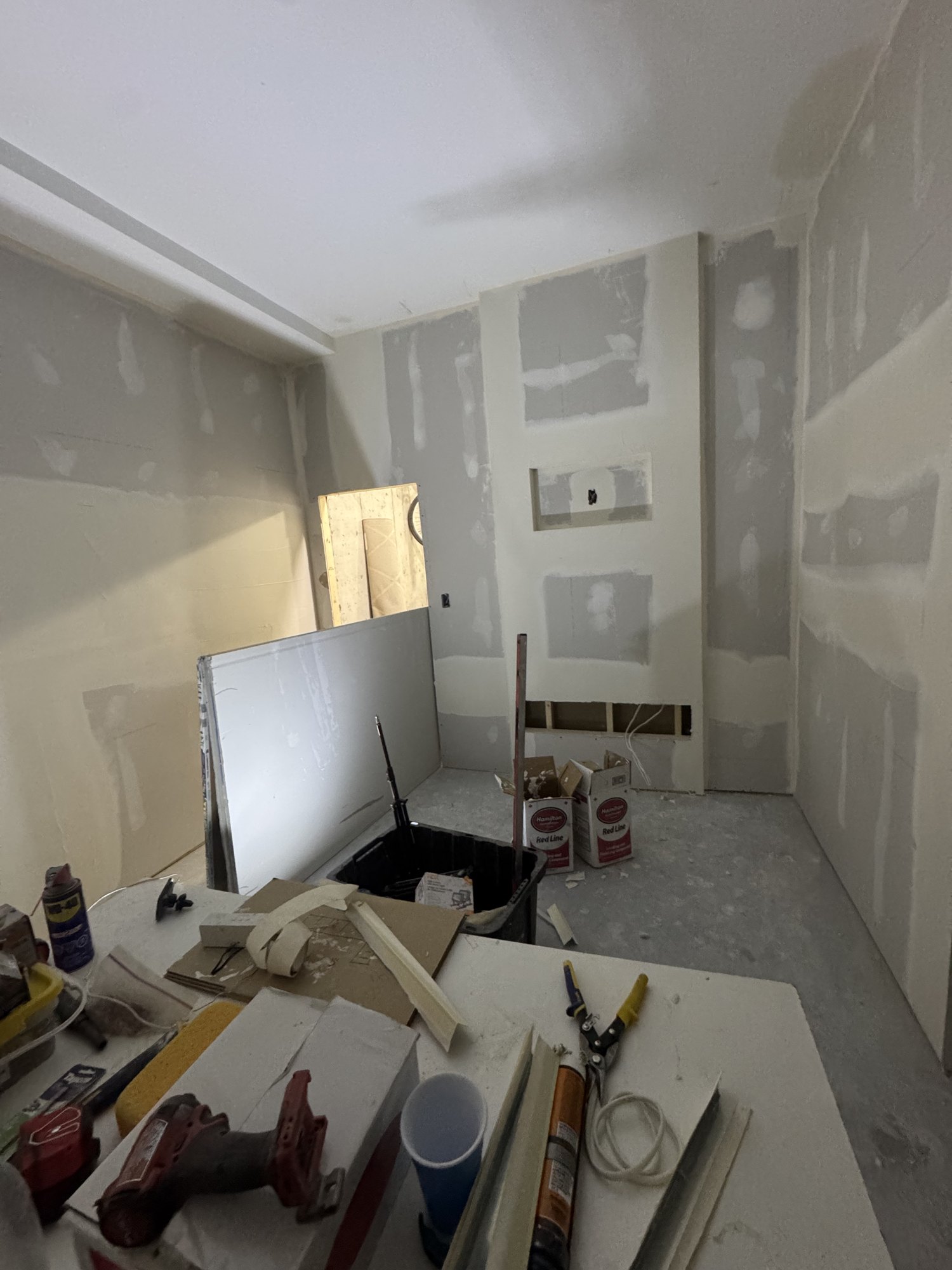 Garage Office Conversion — before & construction